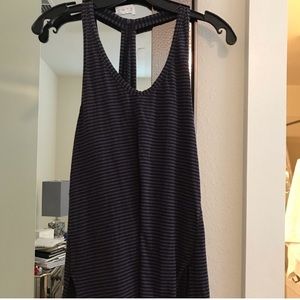 Lululemon Purple and Black Striped Tank Top